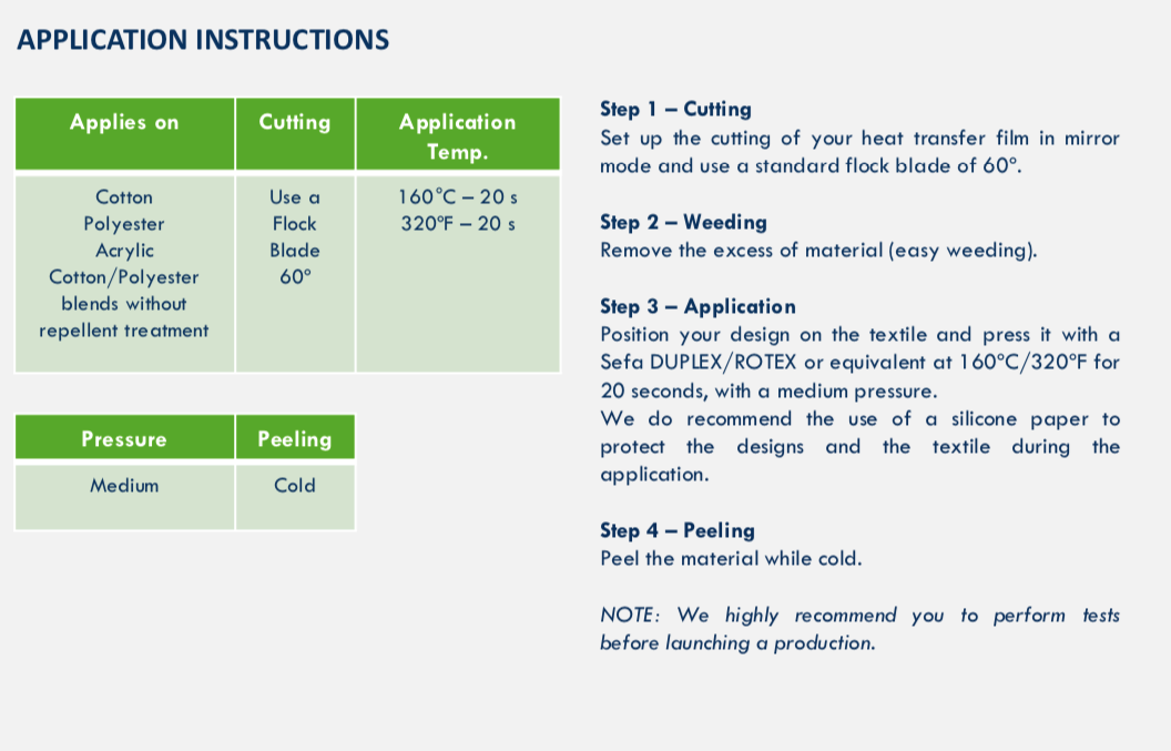 Upperflok Viscose Heat Transfer Film (15" x 1 yd)
