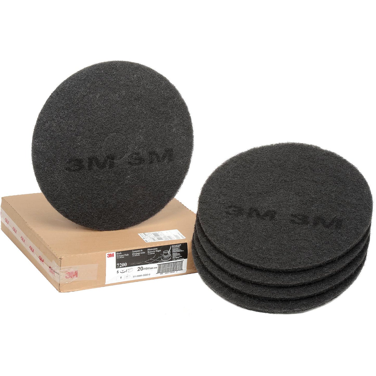 Black Stripper Pad 7200, 20" (Pack of 5)