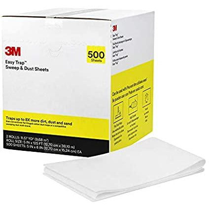 Easy Trap Sweep & Dust Sheets, 5" x 125 ft (Pack of 2 Rolls)