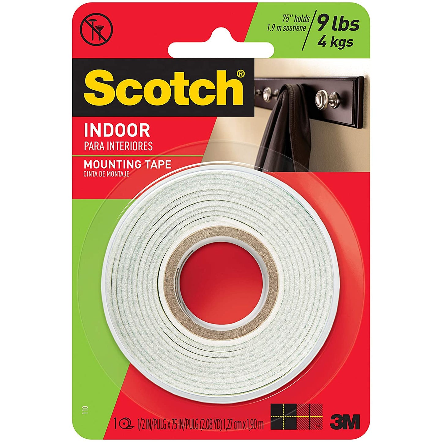 110 Mounting Tape, 1/2" x 75"