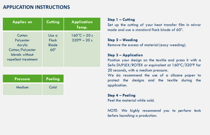 Upperflok Viscose Heat Transfer Film (15" x 1 yd)