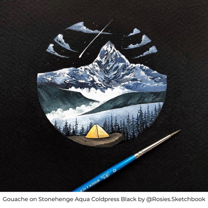 Stonehenge Aqua Coldpress Black Heavy (10 sheets)