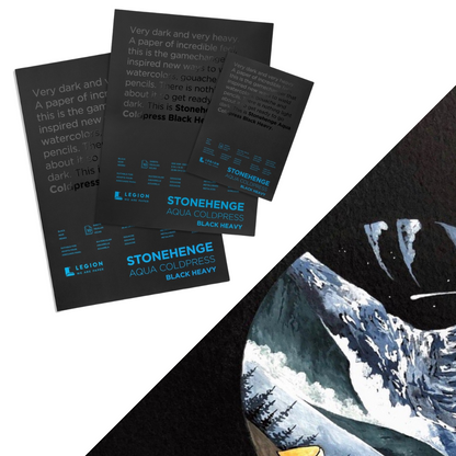 Stonehenge Aqua Coldpress Black Heavy (10 sheets)