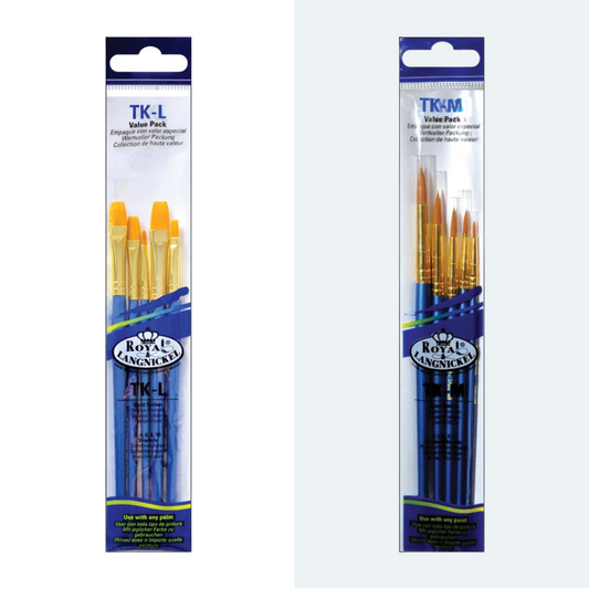 Gold Taklon Value Pack Brush Set (5 pcs)