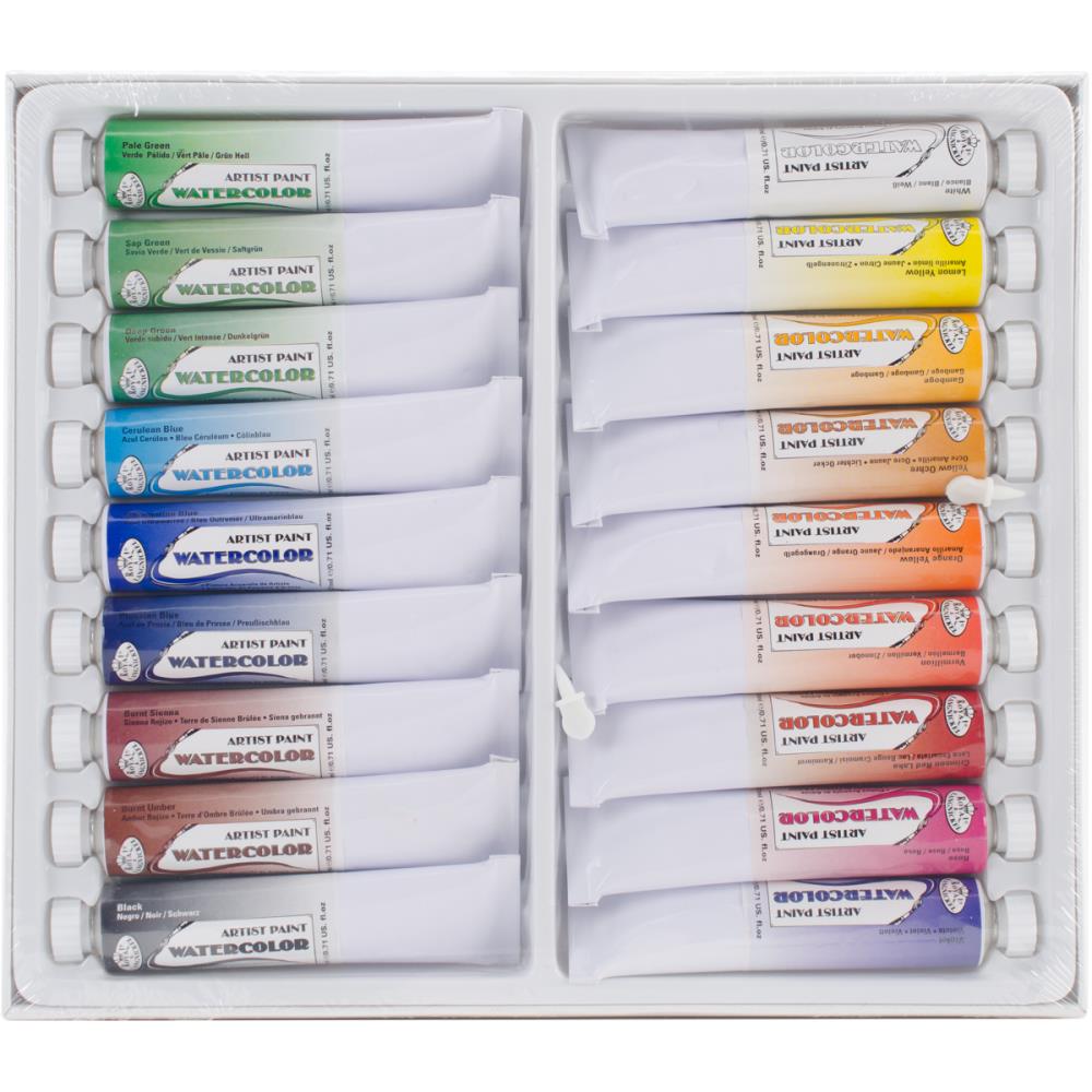Watercolor Paints Set, 21 ml (18 pcs)